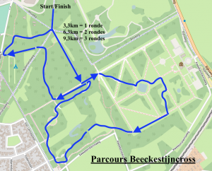Parcours 3,3km 6,3km 9,3km Beeckestijncross